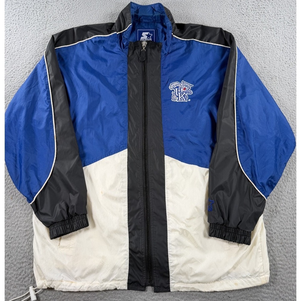 Vintage Starter Kentucky Wildcats Jacket Mens Large Blue Vented Full Zip Korea